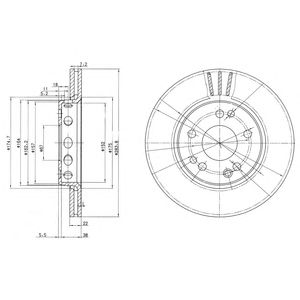 DELPHI bg2771 -  Тормозной диск