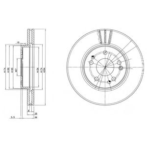 DELPHI bg2772 -  Тормозной диск
