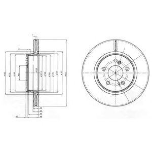 DELPHI bg2776 -  Тормозной диск