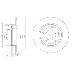 DELPHI bg2806 -  Тормозной диск