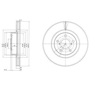 DELPHI bg2827 -  Тормозной диск