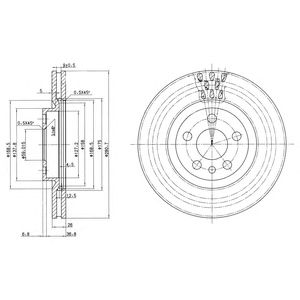 DELPHI bg2844 -  Тормозной диск