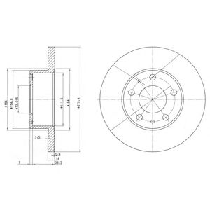 DELPHI bg2845 -  Тормозной диск