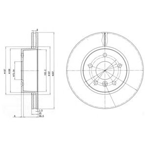 DELPHI bg2860 -  Тормозной диск