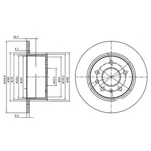 DELPHI bg2870 -  Тормозной диск