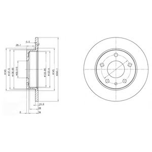 DELPHI bg2914 -  Тормозной диск