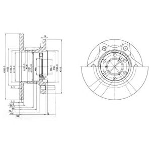 DELPHI bg302 -  Тормозной диск