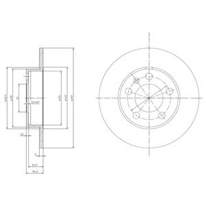 DELPHI bg3034c -  ТОРМОЗНОЙ ДИСК