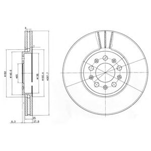 DELPHI bg3035 -  Тормозной диск