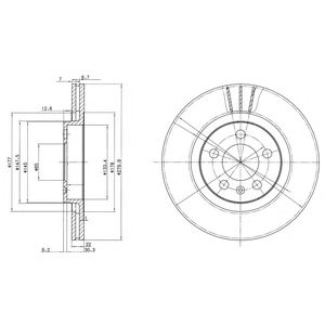 DELPHI bg3036 -  Тормозной диск