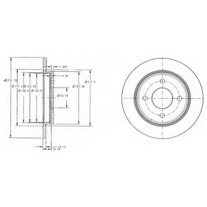 DELPHI bg3054 -  Тормозной диск