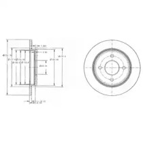 DELPHI bg3054c -  Диск тормозной