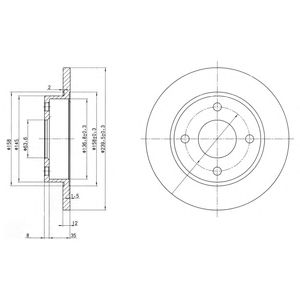 DELPHI bg3055 -  Тормозной диск