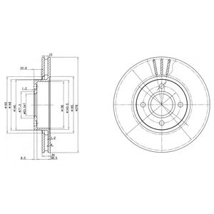 DELPHI bg3056 -  Тормозной диск