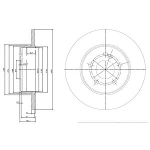 DELPHI bg3089 -  Тормозной диск