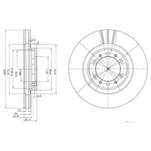 DELPHI bg3099 -  Тормозной диск
