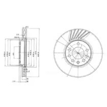 DELPHI bg3142c -  Диск тормозной вентилируемый