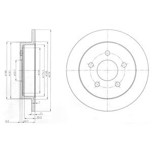 DELPHI bg3143 -  Тормозной диск