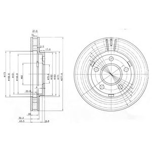 DELPHI bg3144 -  Тормозной диск