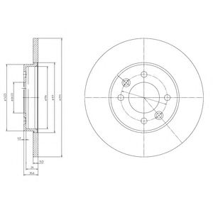 DELPHI bg3147 -  Тормозной диск