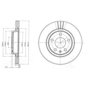 DELPHI bg3198 -  Тормозной диск