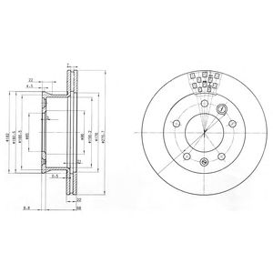 DELPHI bg3236 -  Тормозной диск