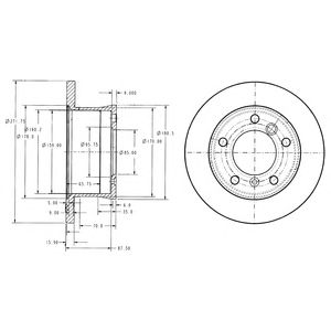 DELPHI bg3237c -  Диск тормозной