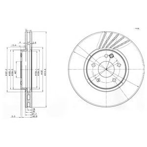 DELPHI bg3238 -  Тормозной диск