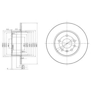 DELPHI bg3274 -  Тормозной диск