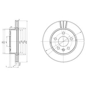 DELPHI bg3296 -  Тормозной диск
