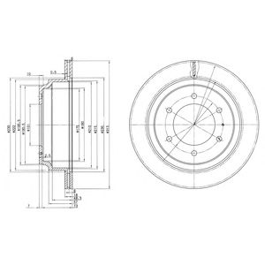 DELPHI bg3353 -  Тормозной диск