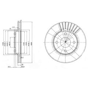 DELPHI bg3359c -  Диск тормозной вентилируемый