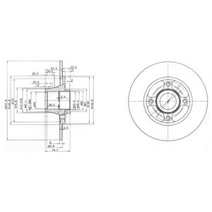 DELPHI bg3360 -  Тормозной диск