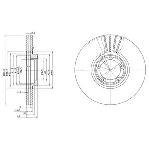 DELPHI bg3365 -  Тормозной диск