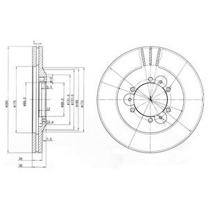 DELPHI bg3378 -  Тормозной диск