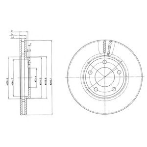 DELPHI bg3383 -  Тормозной диск