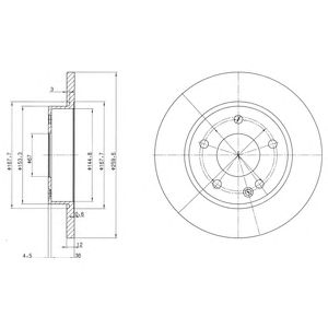 DELPHI bg3394 -  Тормозной диск
