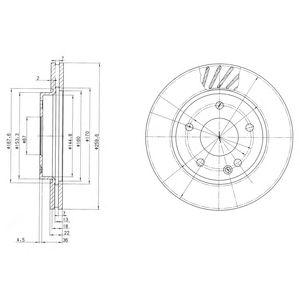 DELPHI bg3395 -  Тормозной диск