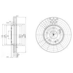 DELPHI bg3396c -  Диск тормозной вентилируемый