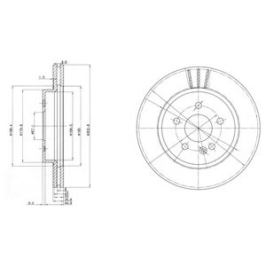 DELPHI bg3397 -  Тормозной диск