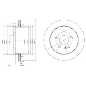 DELPHI bg3398 -  Тормозной диск