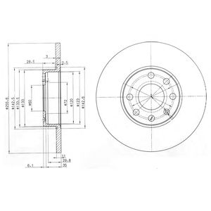 DELPHI bg3402 -  Тормозной диск