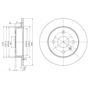 DELPHI bg3403 -  Тормозной диск