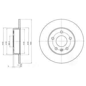 DELPHI bg3406 -  Тормозной диск
