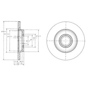 DELPHI bg3416 -  Тормозной диск
