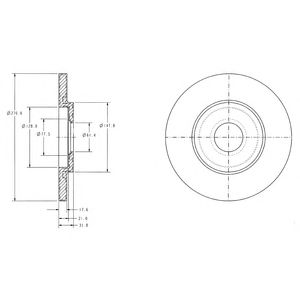 DELPHI bg3421 -  Тормозной диск