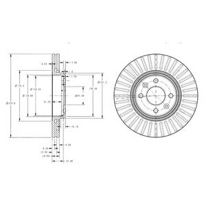 DELPHI bg3430 -  Тормозной диск