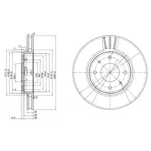 DELPHI bg3501 -  Тормозной диск