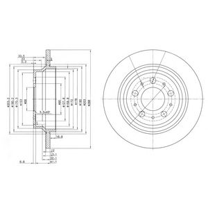DELPHI bg3515 -  Тормозной диск