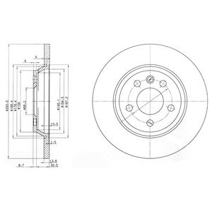 DELPHI bg3518 -  Тормозной диск
